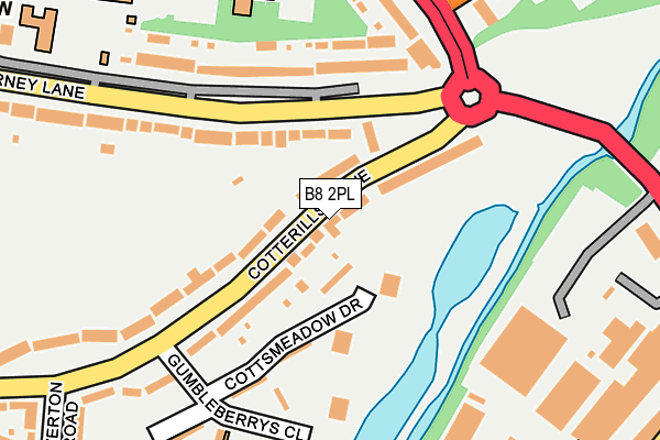 B8 2PL map - OS OpenMap – Local (Ordnance Survey)