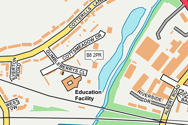 B8 2PR map - OS OpenMap – Local (Ordnance Survey)