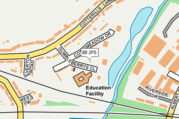 B8 2PS map - OS OpenMap – Local (Ordnance Survey)