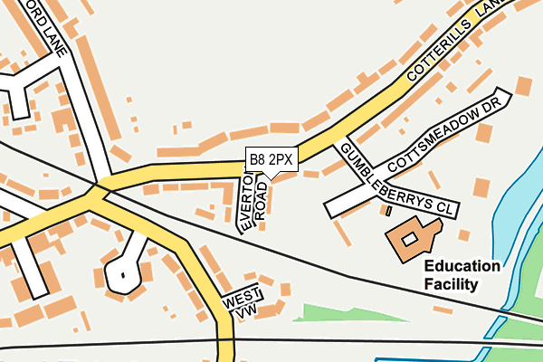 B8 2PX map - OS OpenMap – Local (Ordnance Survey)