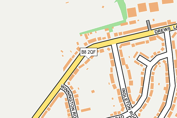 B8 2QF map - OS OpenMap – Local (Ordnance Survey)