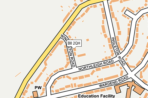 B8 2QH map - OS OpenMap – Local (Ordnance Survey)