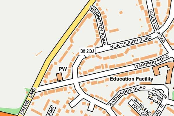 B8 2QJ map - OS OpenMap – Local (Ordnance Survey)