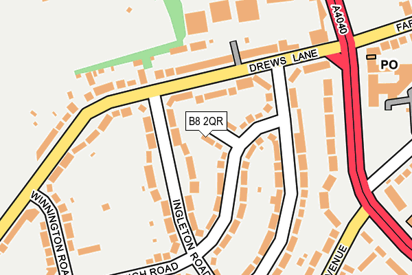 B8 2QR map - OS OpenMap – Local (Ordnance Survey)