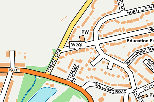 B8 2QU map - OS OpenMap – Local (Ordnance Survey)