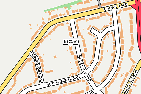 B8 2QW map - OS OpenMap – Local (Ordnance Survey)