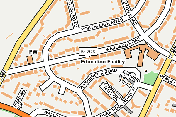 B8 2QX map - OS OpenMap – Local (Ordnance Survey)