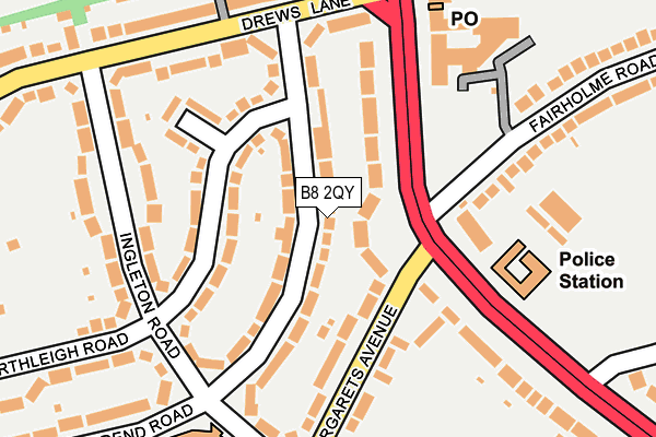 B8 2QY map - OS OpenMap – Local (Ordnance Survey)