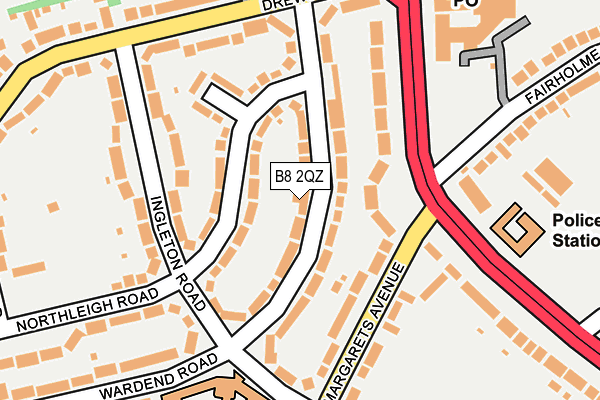 B8 2QZ map - OS OpenMap – Local (Ordnance Survey)