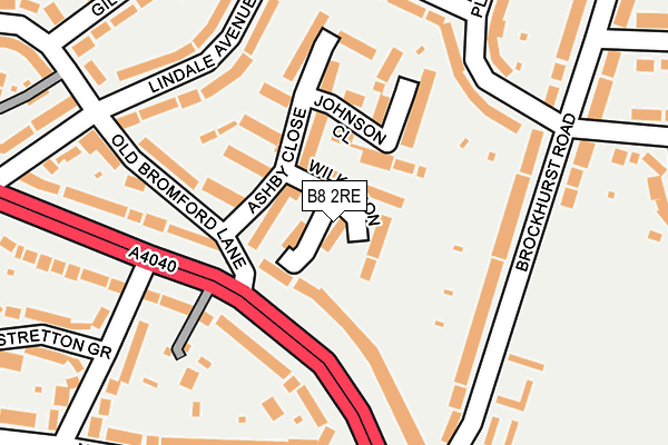 B8 2RE map - OS OpenMap – Local (Ordnance Survey)