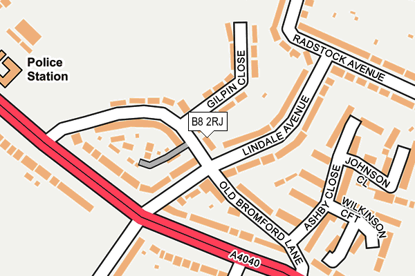 B8 2RJ map - OS OpenMap – Local (Ordnance Survey)