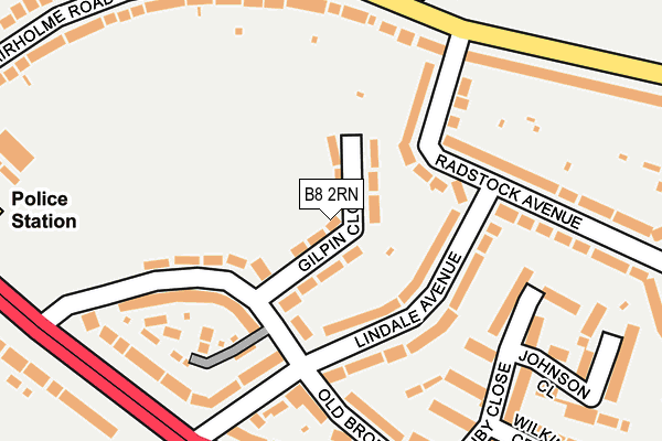 B8 2RN map - OS OpenMap – Local (Ordnance Survey)