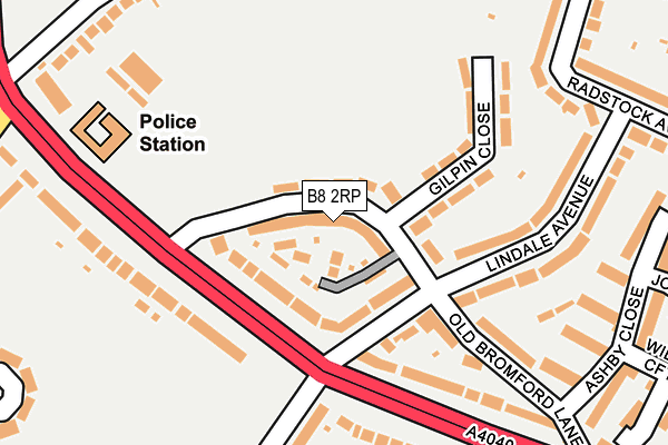 B8 2RP map - OS OpenMap – Local (Ordnance Survey)