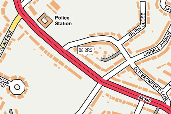 B8 2RS map - OS OpenMap – Local (Ordnance Survey)