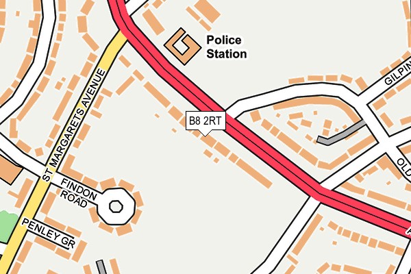 B8 2RT map - OS OpenMap – Local (Ordnance Survey)