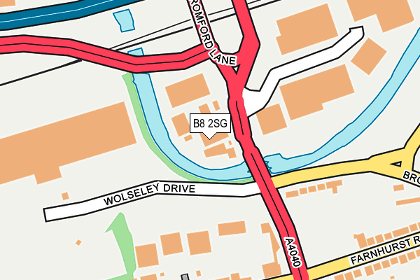 B8 2SG map - OS OpenMap – Local (Ordnance Survey)