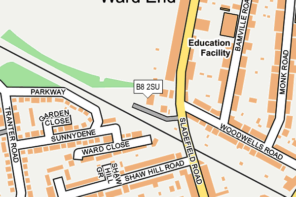 B8 2SU map - OS OpenMap – Local (Ordnance Survey)