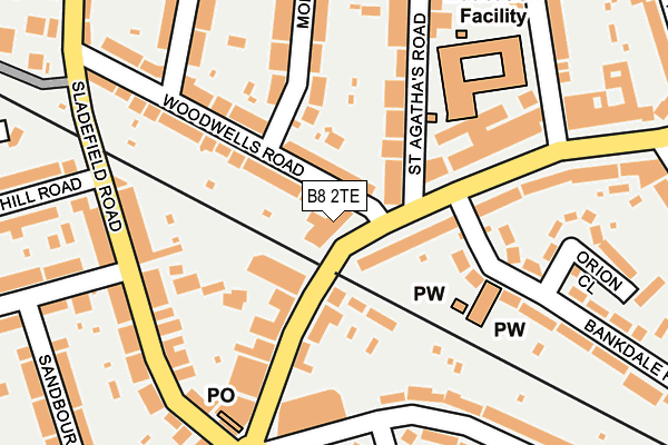 B8 2TE map - OS OpenMap – Local (Ordnance Survey)