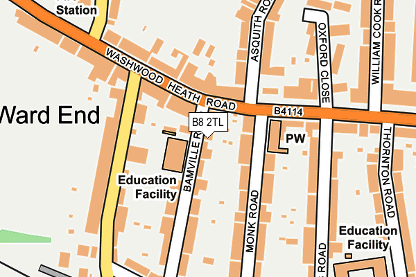 B8 2TL map - OS OpenMap – Local (Ordnance Survey)