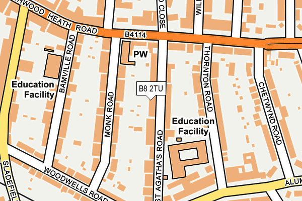 B8 2TU map - OS OpenMap – Local (Ordnance Survey)