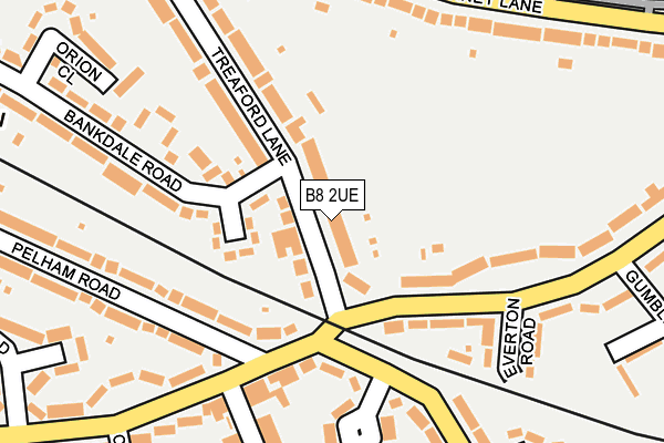 B8 2UE map - OS OpenMap – Local (Ordnance Survey)