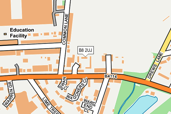 B8 2UJ map - OS OpenMap – Local (Ordnance Survey)