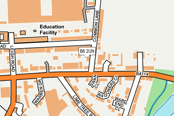 B8 2UN map - OS OpenMap – Local (Ordnance Survey)