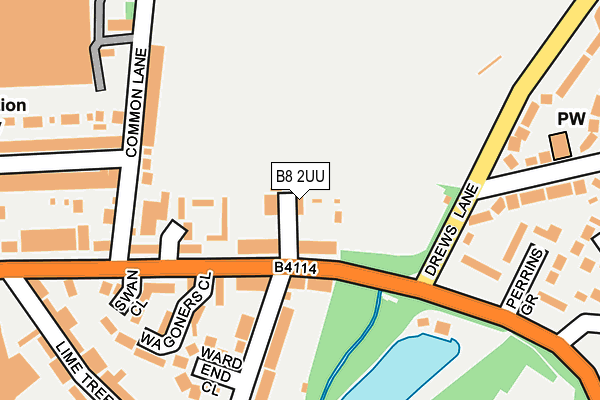B8 2UU map - OS OpenMap – Local (Ordnance Survey)