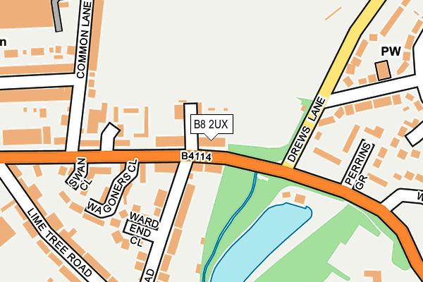 B8 2UX map - OS OpenMap – Local (Ordnance Survey)