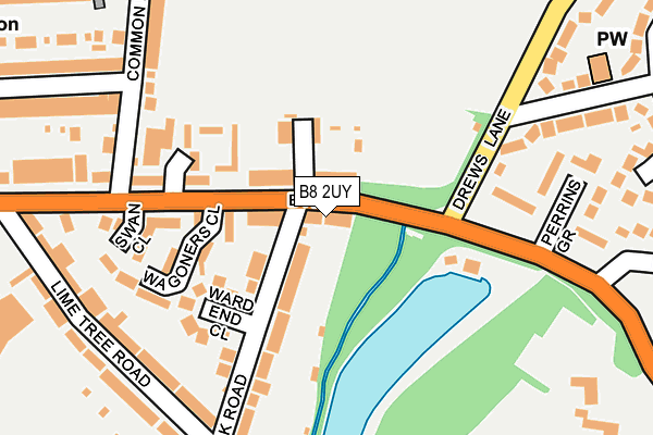 B8 2UY map - OS OpenMap – Local (Ordnance Survey)