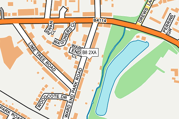B8 2XA map - OS OpenMap – Local (Ordnance Survey)