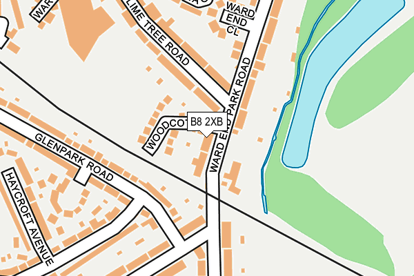 B8 2XB map - OS OpenMap – Local (Ordnance Survey)