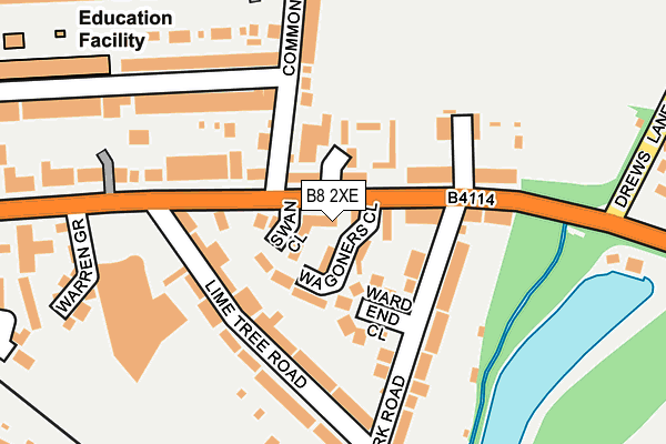 B8 2XE map - OS OpenMap – Local (Ordnance Survey)