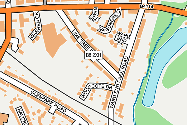 B8 2XH map - OS OpenMap – Local (Ordnance Survey)