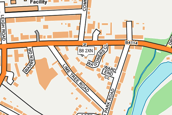 B8 2XN map - OS OpenMap – Local (Ordnance Survey)