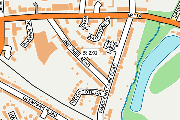 B8 2XQ map - OS OpenMap – Local (Ordnance Survey)
