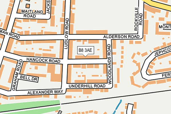 B8 3AE map - OS OpenMap – Local (Ordnance Survey)