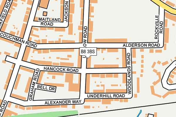 B8 3BS map - OS OpenMap – Local (Ordnance Survey)