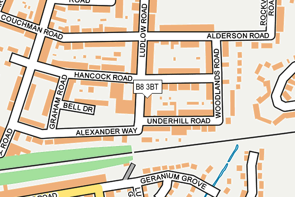 B8 3BT map - OS OpenMap – Local (Ordnance Survey)