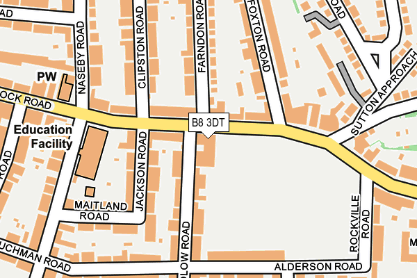 B8 3DT map - OS OpenMap – Local (Ordnance Survey)