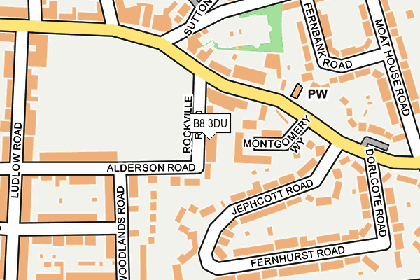 B8 3DU map - OS OpenMap – Local (Ordnance Survey)