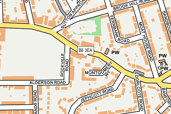 B8 3EA map - OS OpenMap – Local (Ordnance Survey)