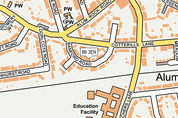 B8 3EN map - OS OpenMap – Local (Ordnance Survey)