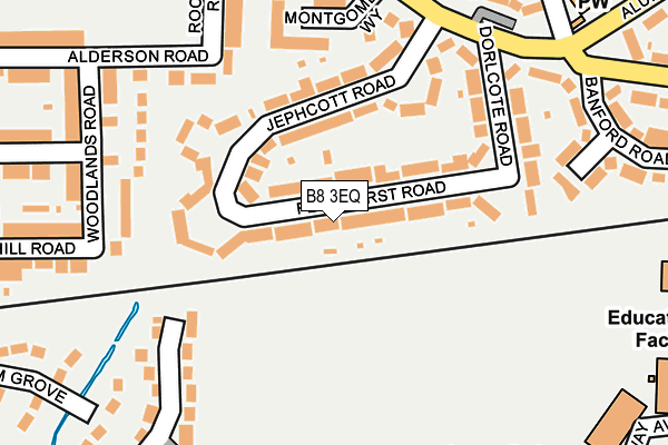 B8 3EQ map - OS OpenMap – Local (Ordnance Survey)