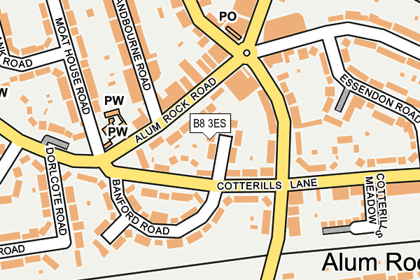 B8 3ES map - OS OpenMap – Local (Ordnance Survey)