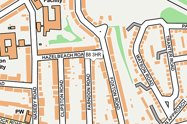 B8 3HR map - OS OpenMap – Local (Ordnance Survey)