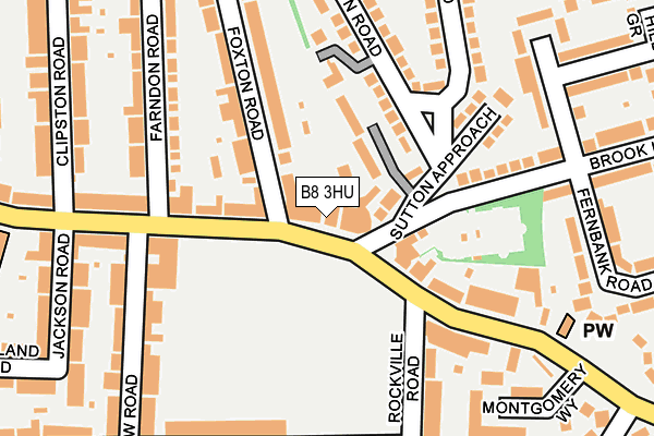 B8 3HU map - OS OpenMap – Local (Ordnance Survey)