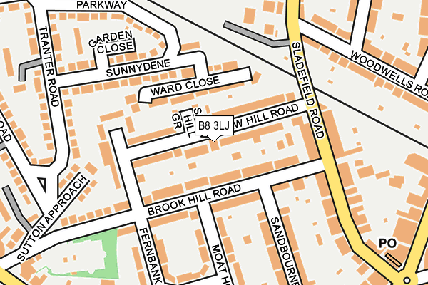 B8 3LJ map - OS OpenMap – Local (Ordnance Survey)