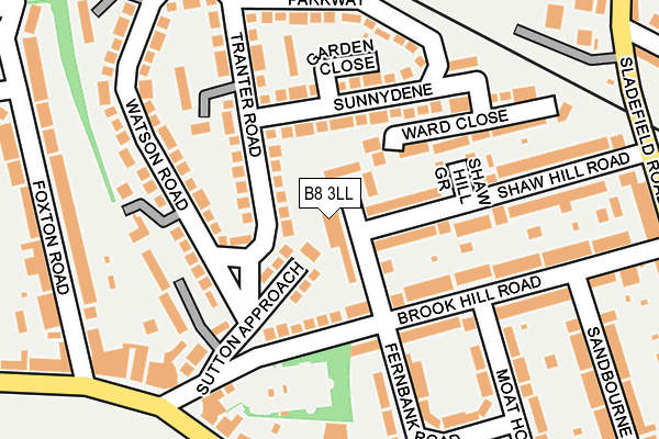 B8 3LL map - OS OpenMap – Local (Ordnance Survey)