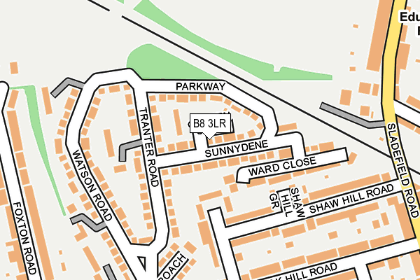 B8 3LR map - OS OpenMap – Local (Ordnance Survey)